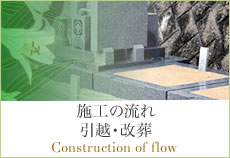 施工の流れ 引越・改葬 Construction of flow